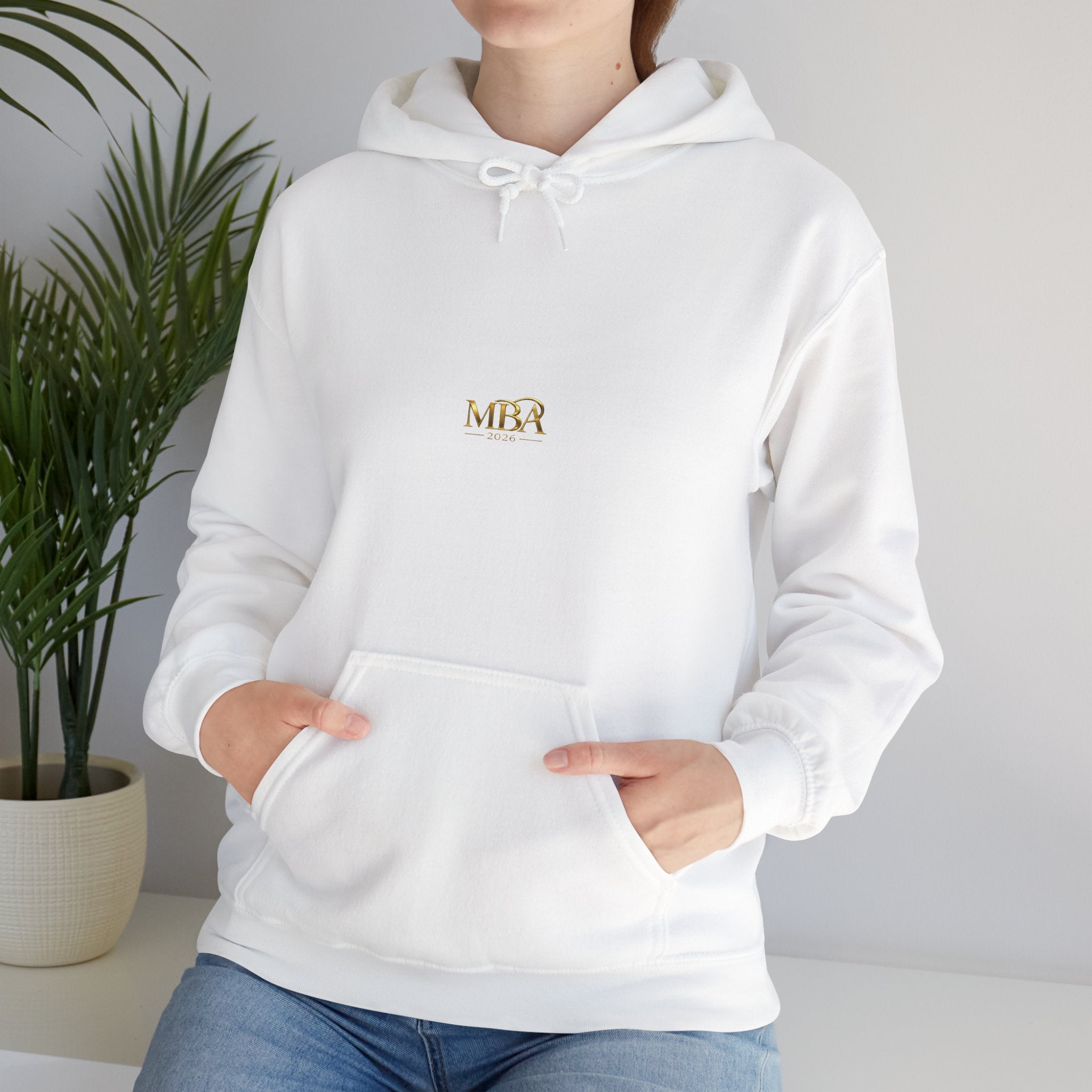 MBA 2026 Gold Logo Hoodie — Graduation/Alumni Commemorative Sweatshirt