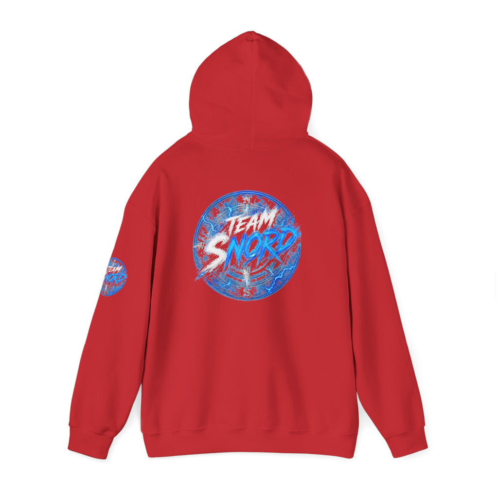 Nord Globe Hoodie — Blue Vintage Graphic Hooded Sweatshirt