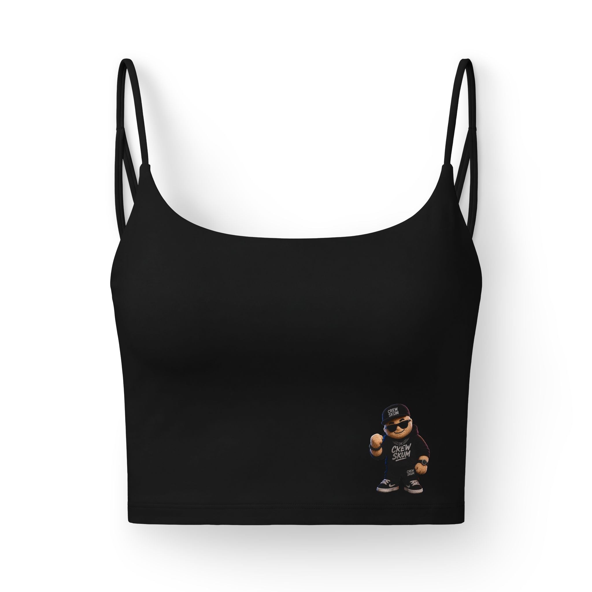 Luxe Women’s Crop Bra — Minimal Bear Graphic