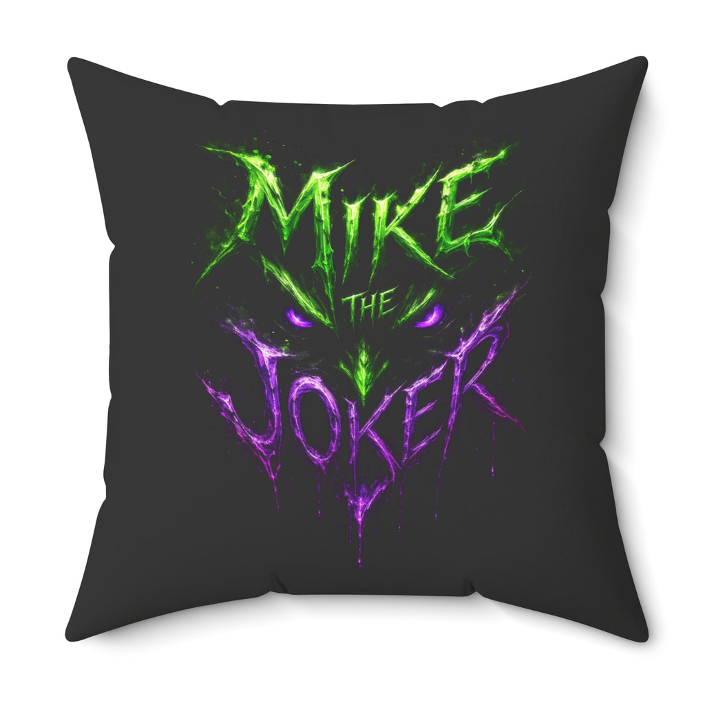 Mike the Joker Neon Graphic Pillow - Spun Polyester Decorative Cushion