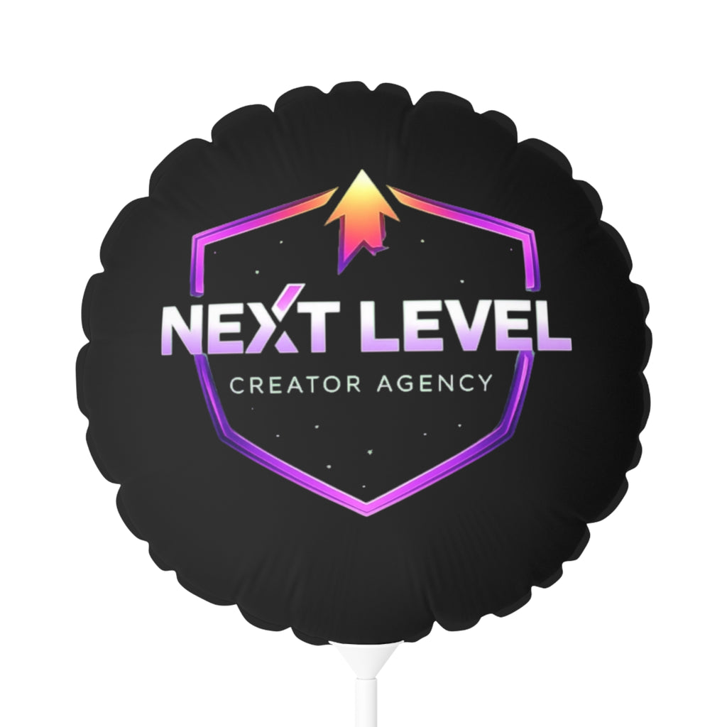 Next Level Creator Agency Balloon — Branded Black Celebration Balloon