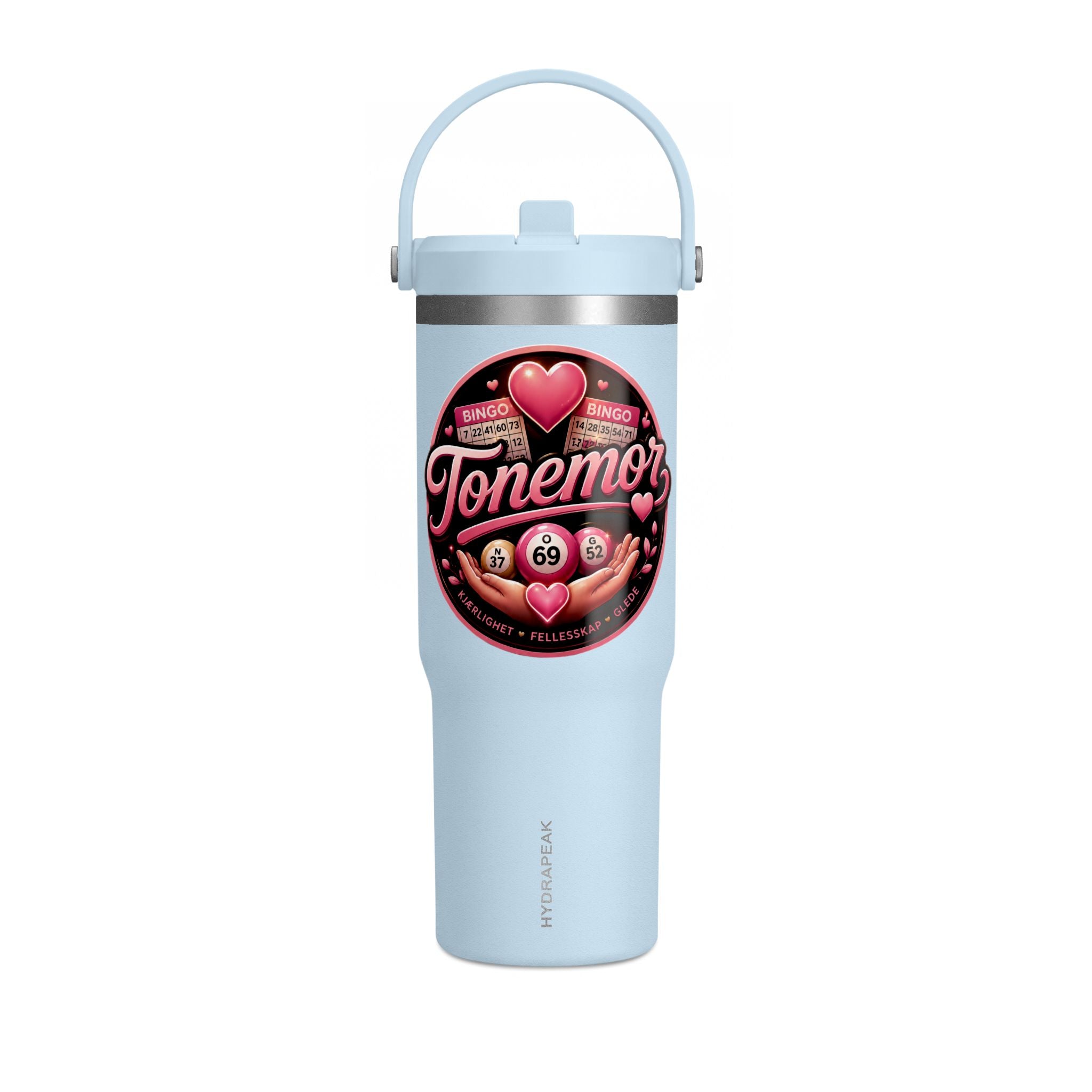Nomad 32oz Tumbler — Pink Retro Tonemor Heart Logo Travel Mug