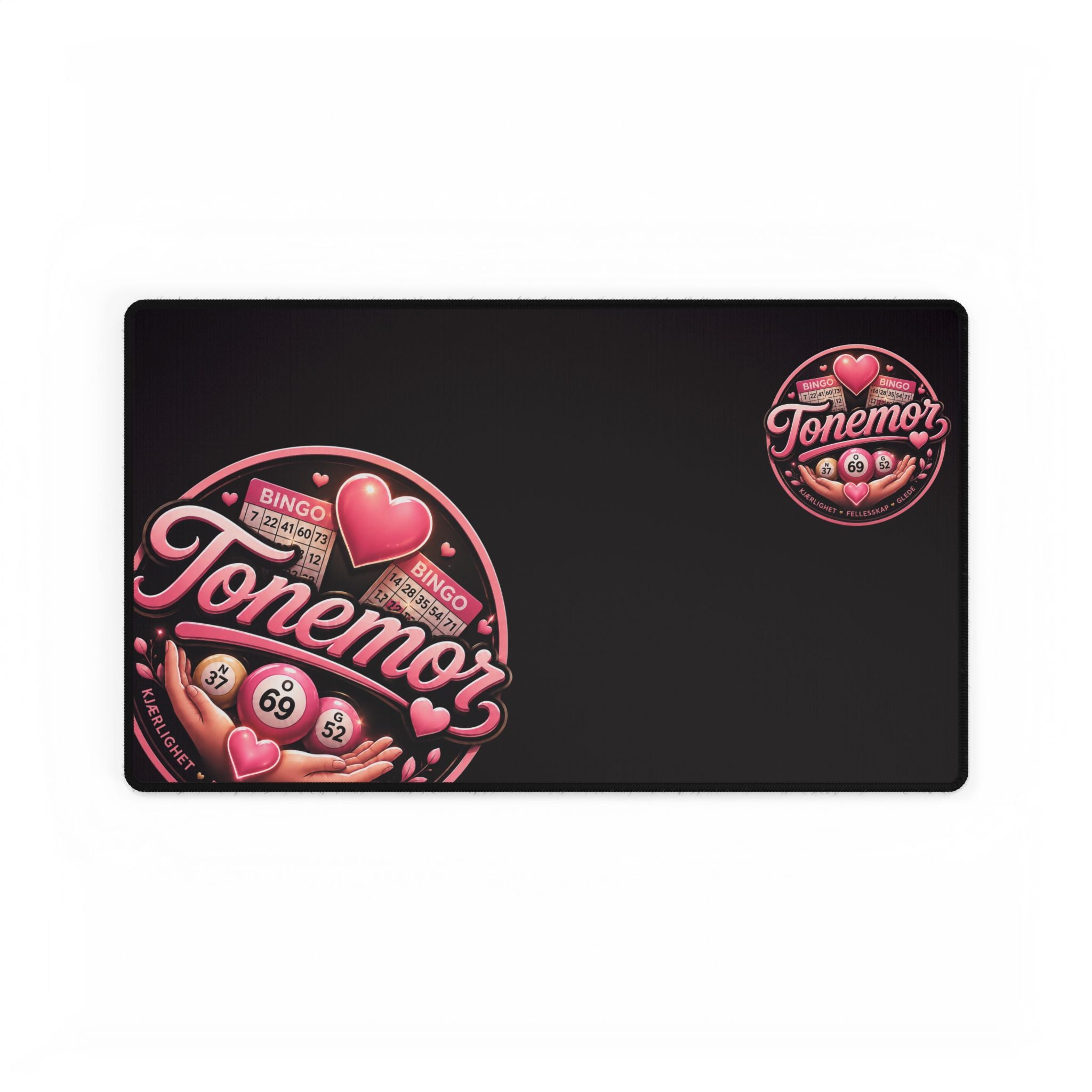 Tonemor Bingo Desk Mat — Pink Heart Gaming & Office Mousepad