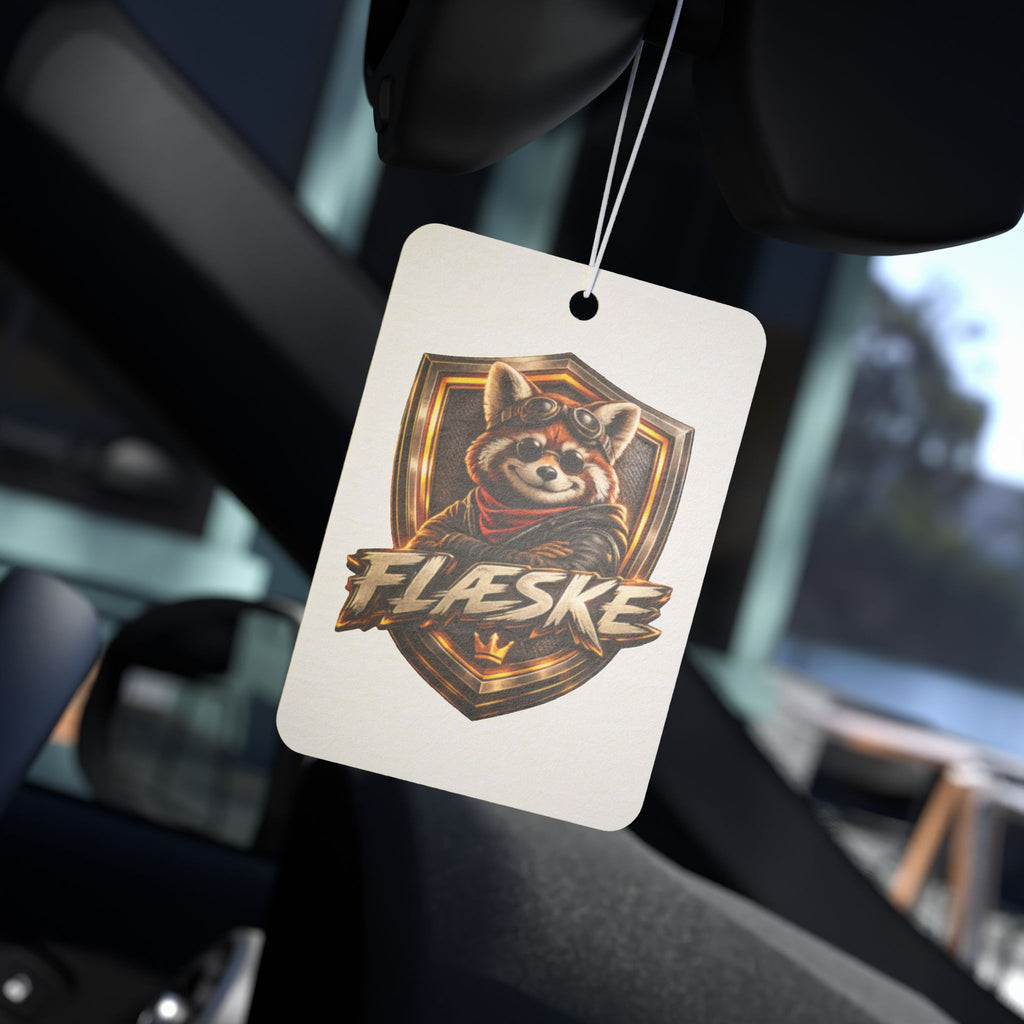 Raccoon Crest Car Air Freshener — "FLÆSKE" Scented Car Charm