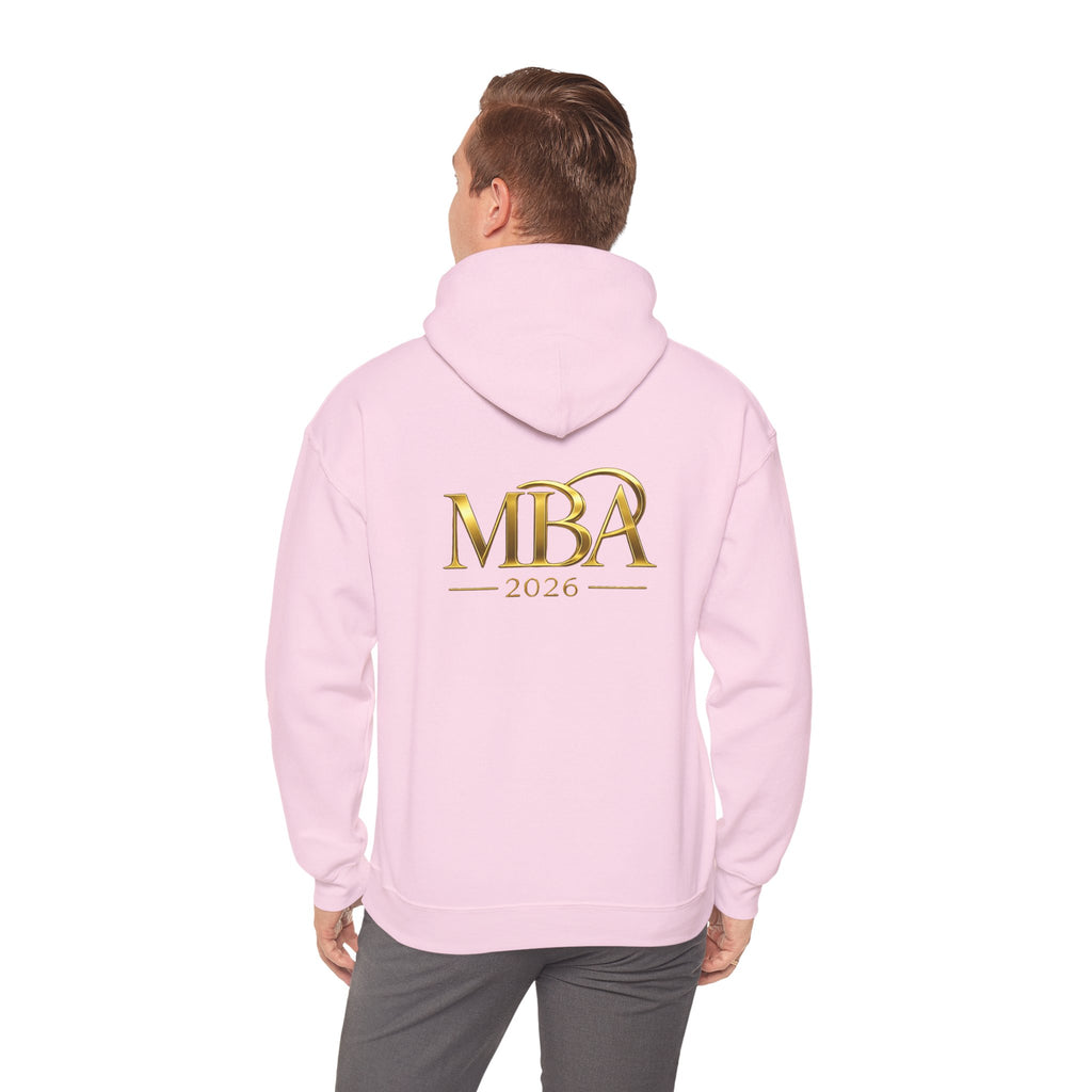 MBA 2026 Gold Logo Hoodie — Graduation/Alumni Commemorative Sweatshirt