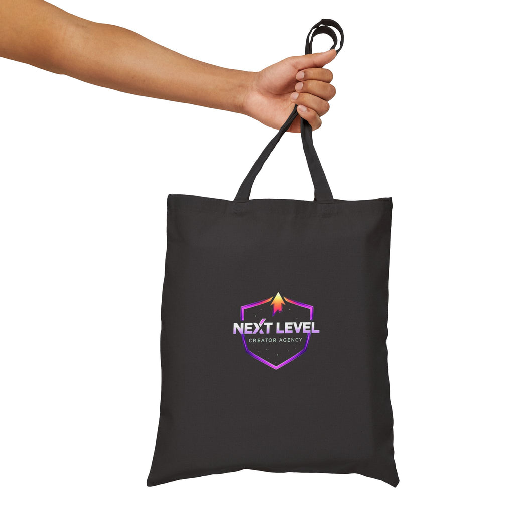 Next Level Tote Bag — Minimal Hexagon Logo with Sunset Accent