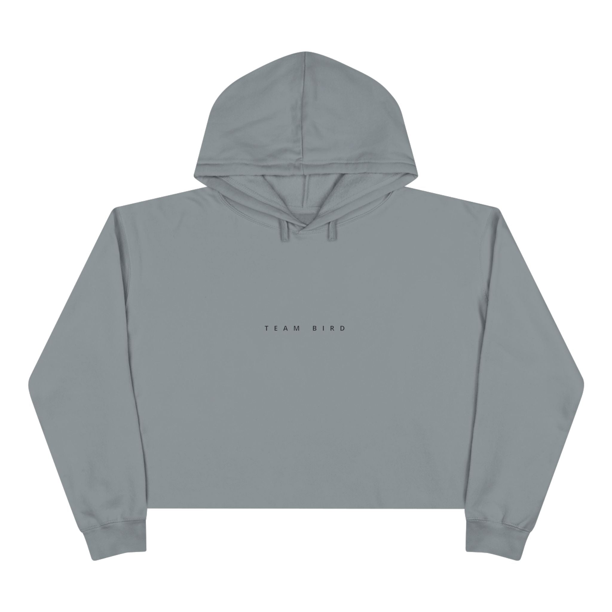 Butterfly Crop Hoodie — Minimal Blue Butterfly Graphic Crop Sweatshirt