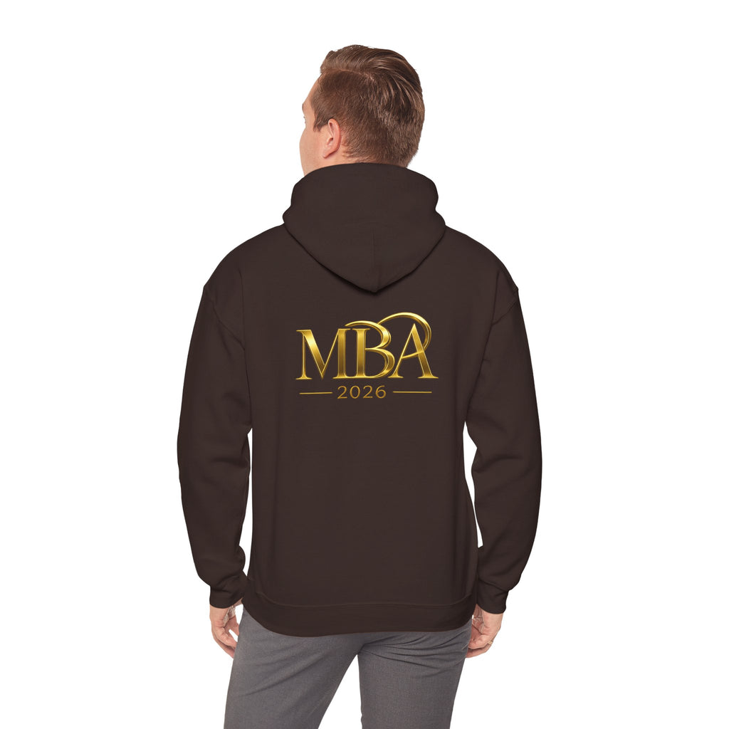 MBA 2026 Gold Logo Hoodie — Graduation/Alumni Commemorative Sweatshirt