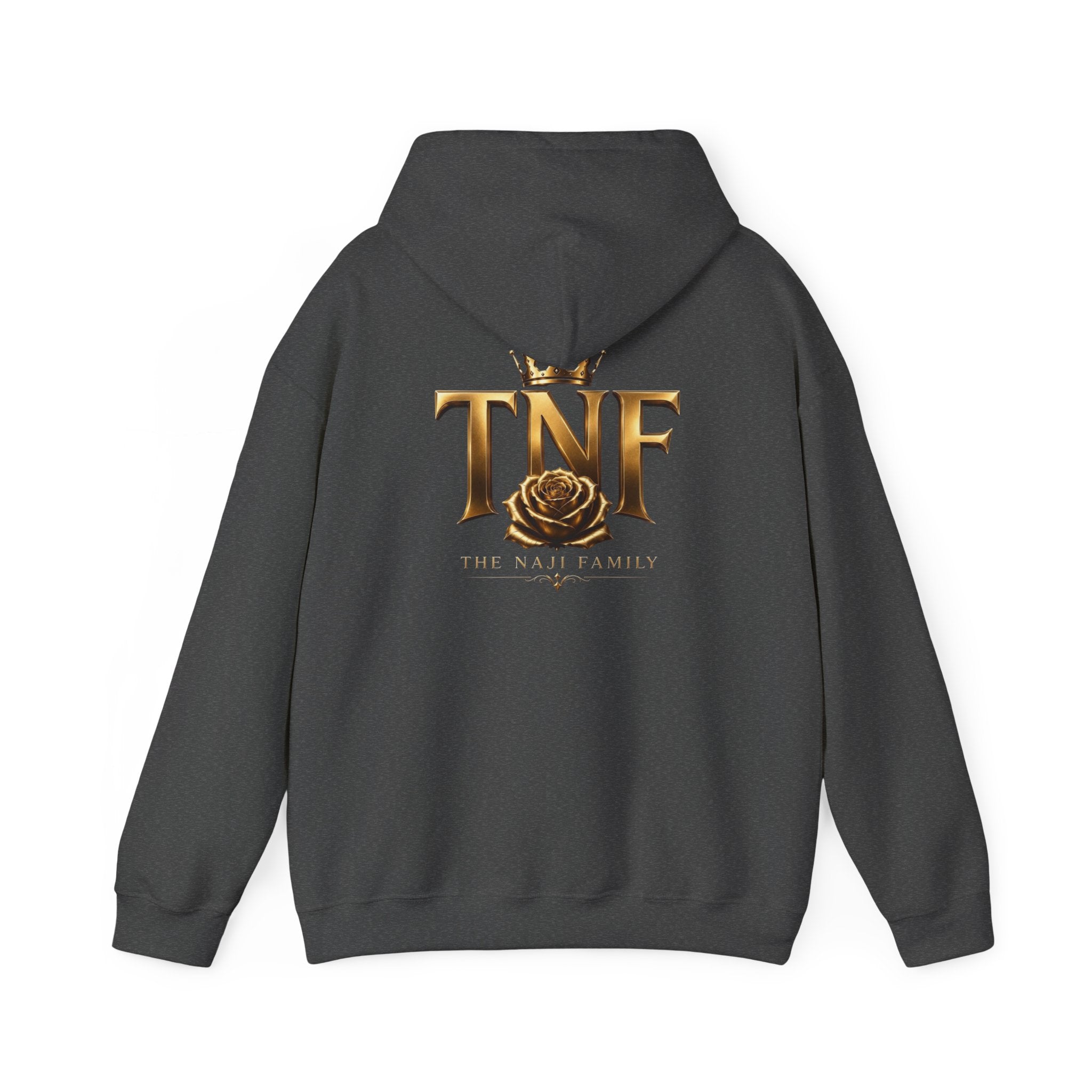 TNF Gold Rose Hoodie — Elegant Crown Logo Pullover