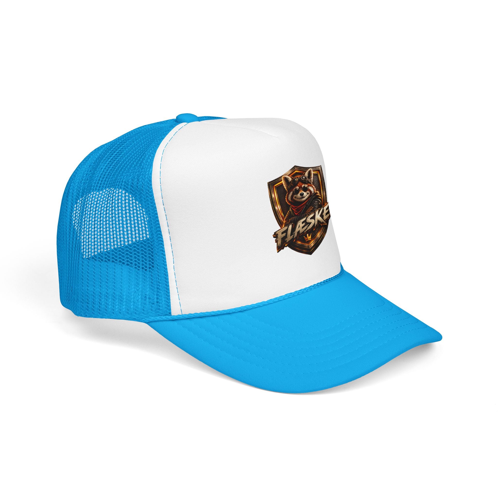 Ember Raccoon Shield Trucker Hat