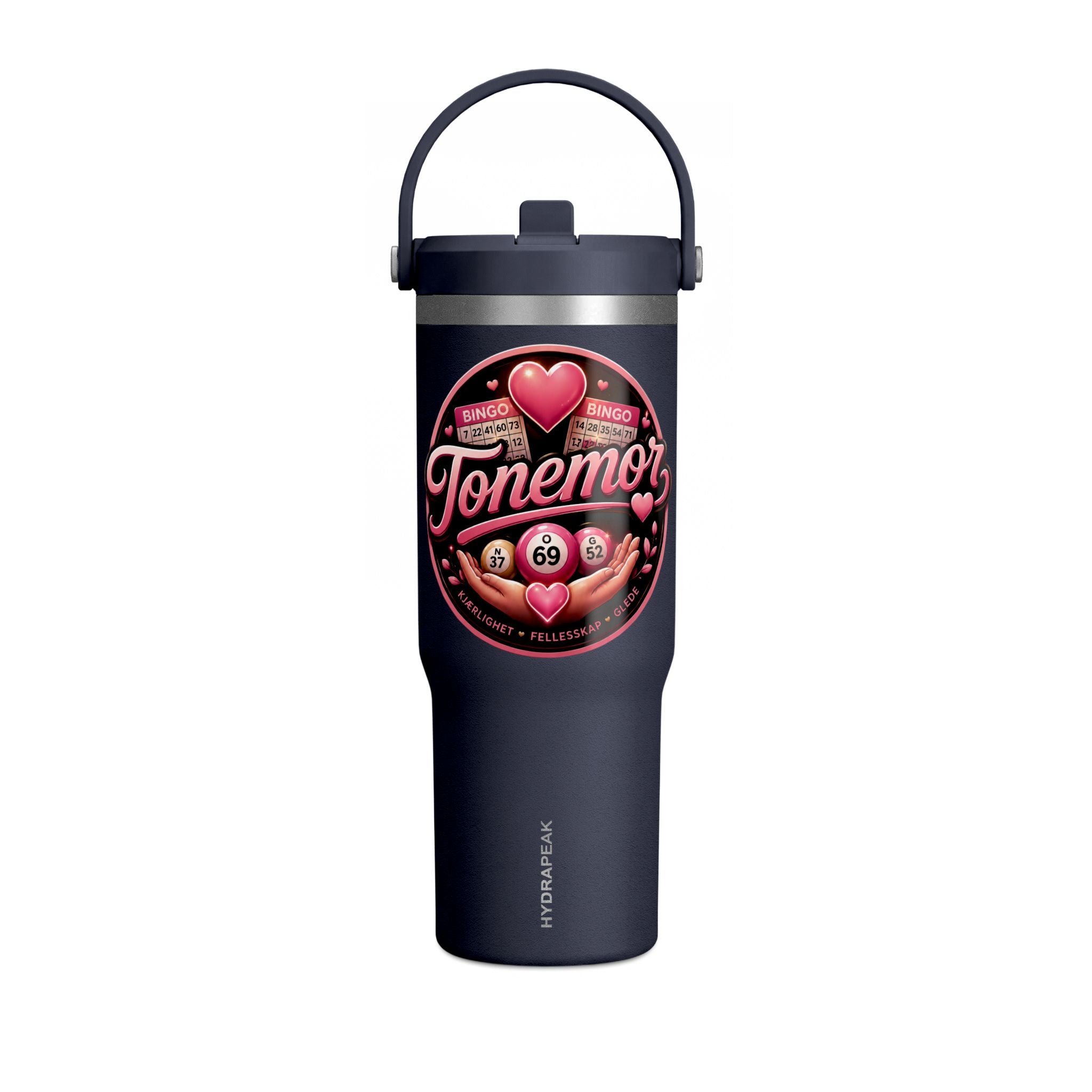 Nomad 32oz Tumbler — Pink Retro Tonemor Heart Logo Travel Mug