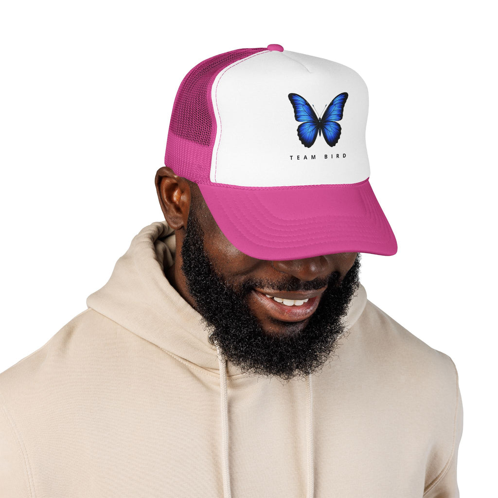 Blue Butterfly Trucker Hat — Vibrant Monarch-Inspired Foam Cap