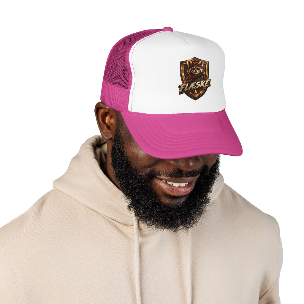 Ember Raccoon Shield Trucker Hat