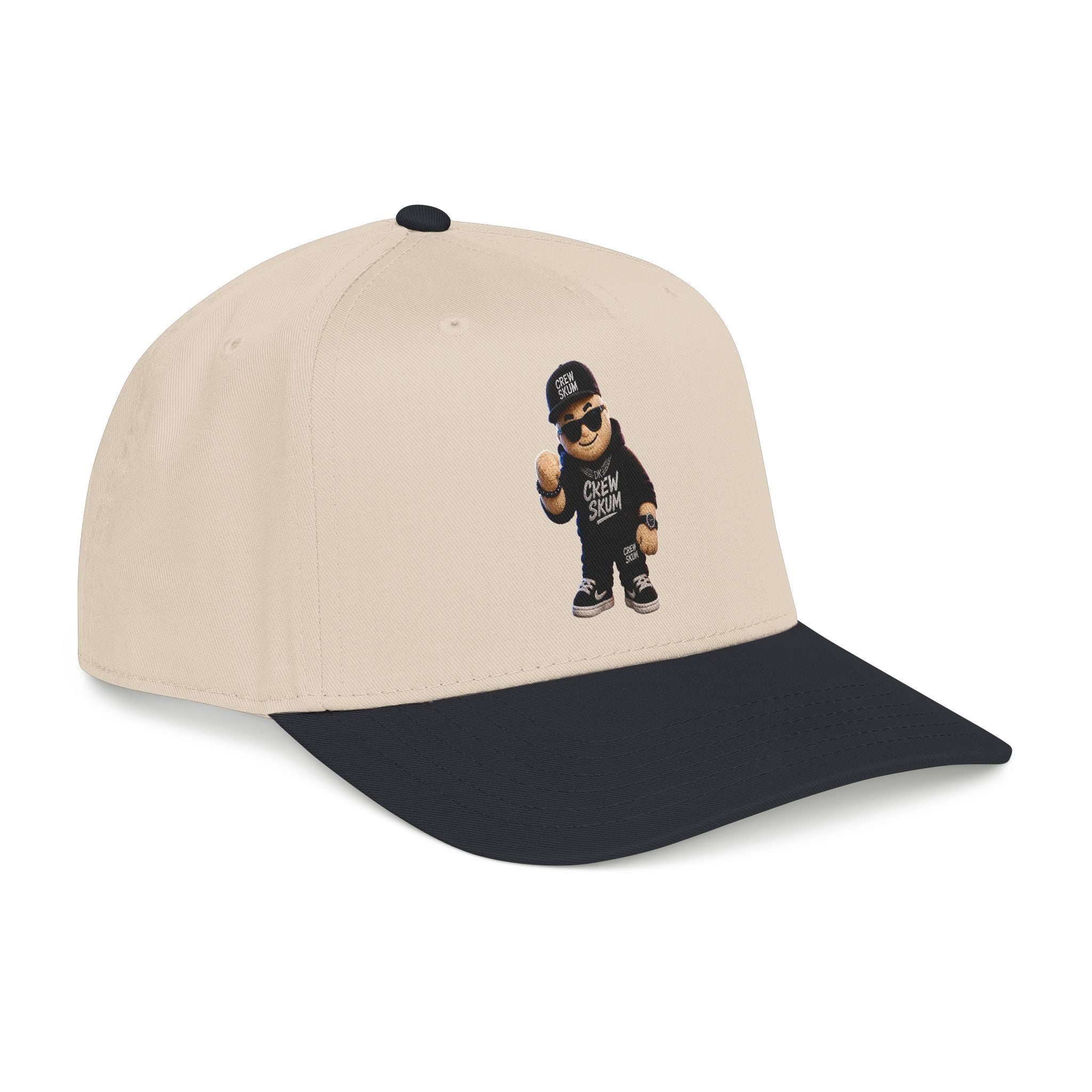 Emo Bear Streetwear Baseball Cap — 'Crew Strong' Embroidered Dad Hat