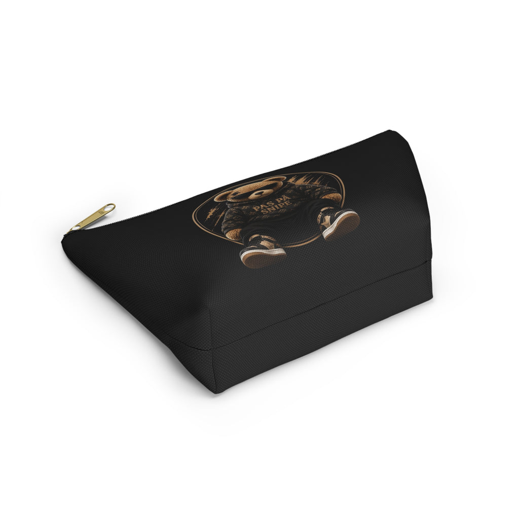 Teddy Bear Accessory Pouch - 'Pas På Snipe' Graphic Cosmetic Bag