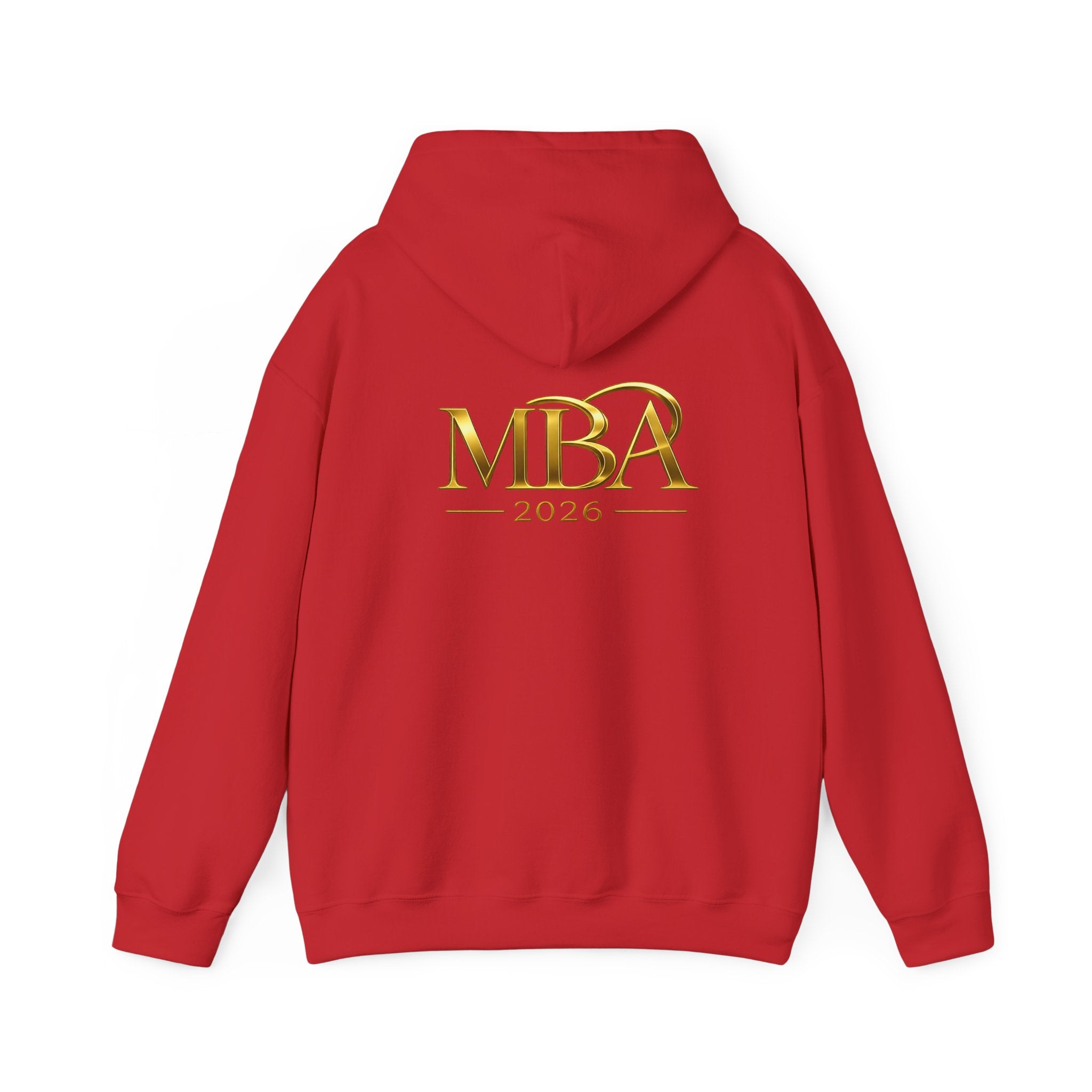 MBA 2026 Gold Logo Hoodie — Graduation/Alumni Commemorative Sweatshirt