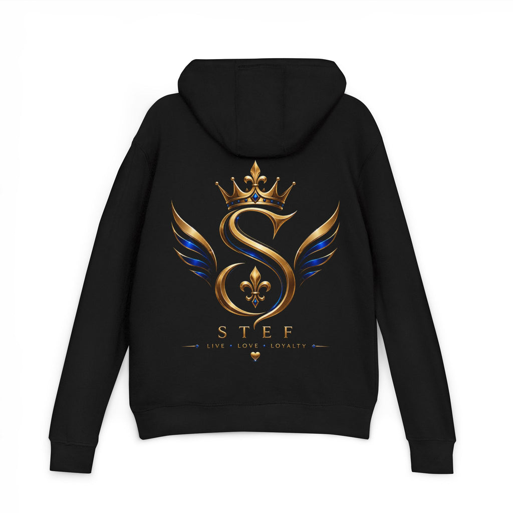 Crown S Wings Hoodie — Gold Fleur-de-Lis Logo French Terry Sweatshirt