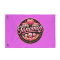 Tonemor Bingo Hearts Flag — Double-Sided Pink Decorative Flag