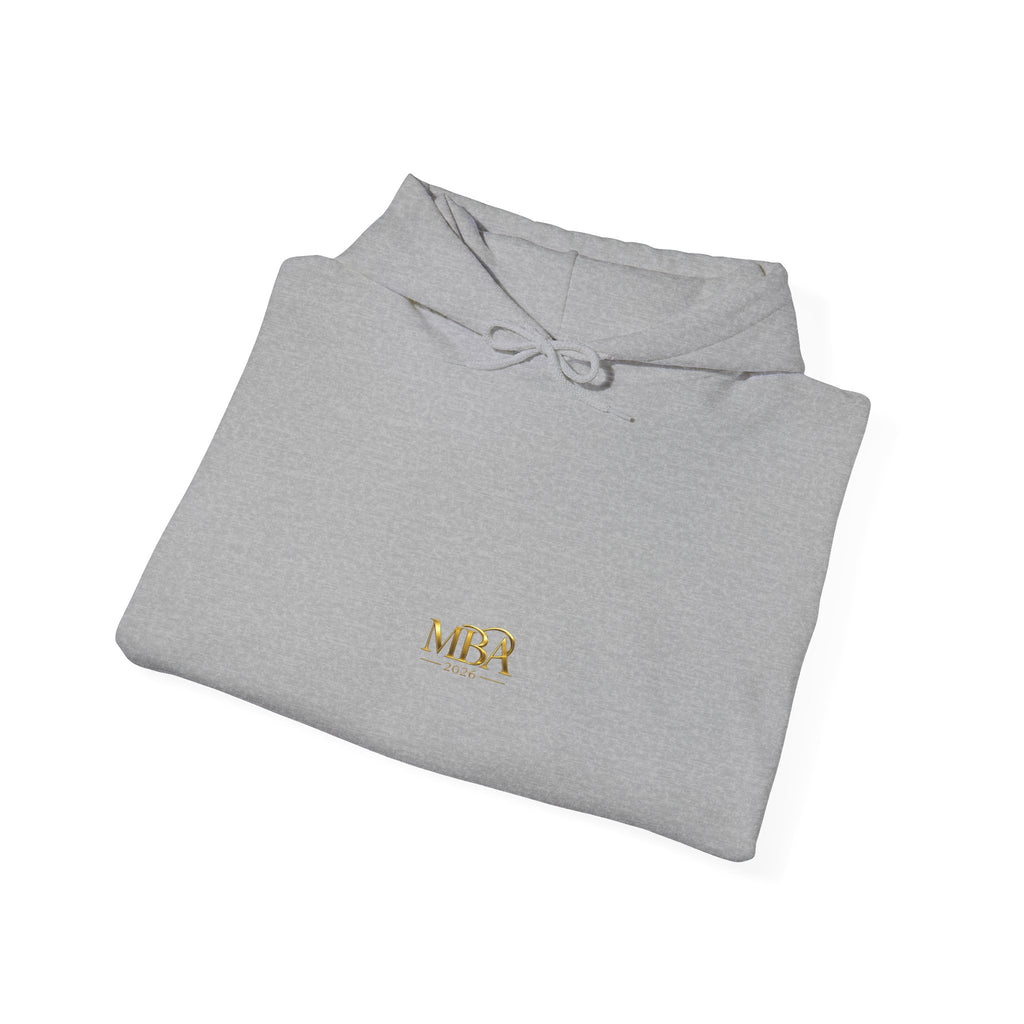 MBA 2026 Gold Logo Hoodie — Graduation/Alumni Commemorative Sweatshirt