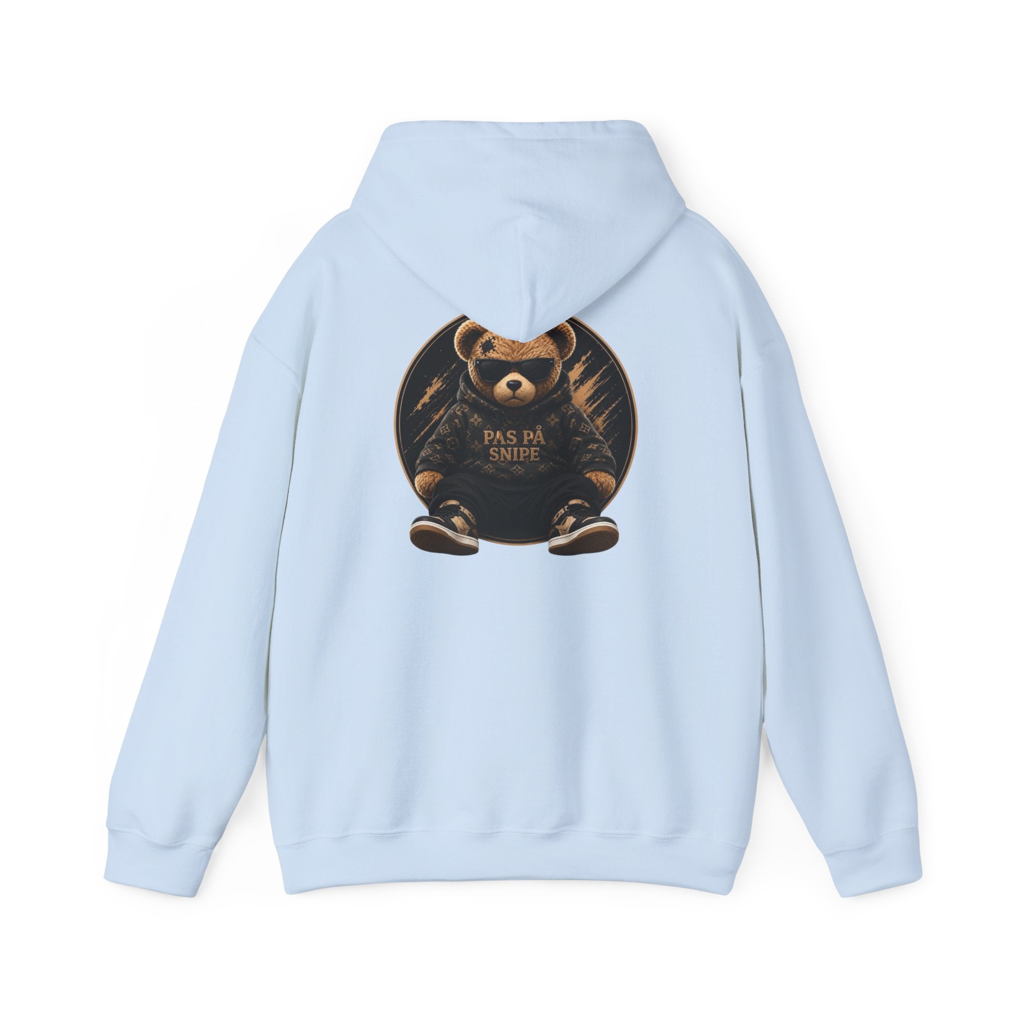 Bear Graphic Hoodie — 'Pas de Swipe' Cute Round Bear Pullover