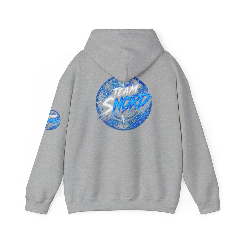 Nord Globe Hoodie — Blue Vintage Graphic Hooded Sweatshirt