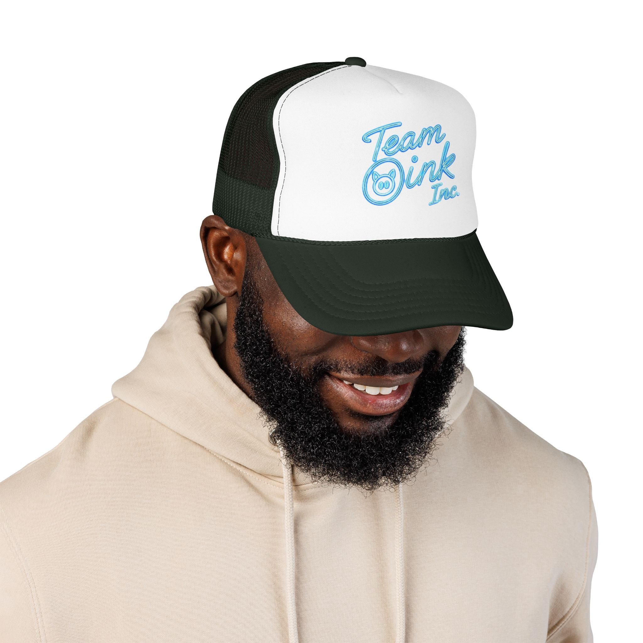 Team Oink Inc. Trucker Hat — Retro Embroidered Foam Cap