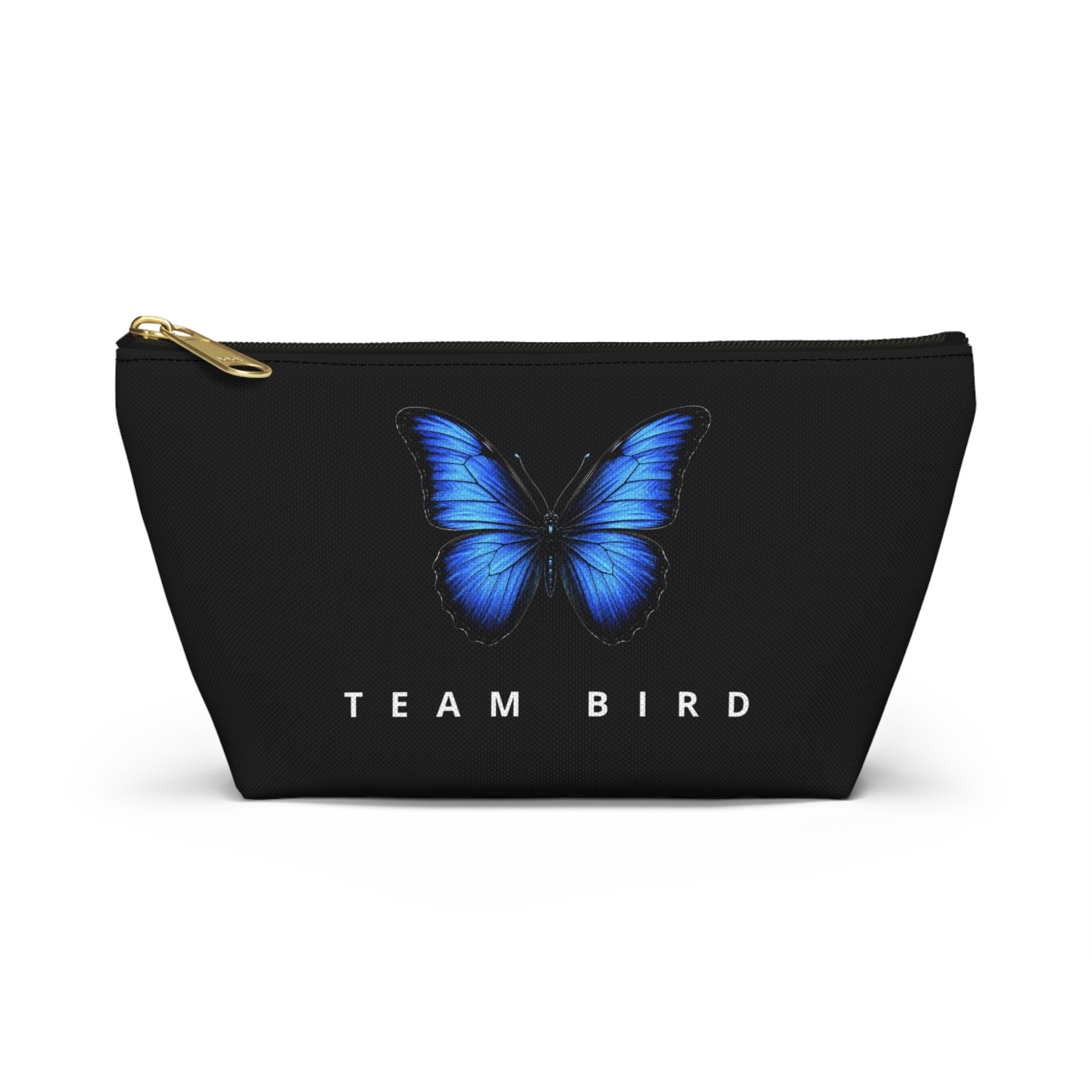 Butterfly Cosmetic Pouch — 'TEAM BIRD' Travel Makeup Bag