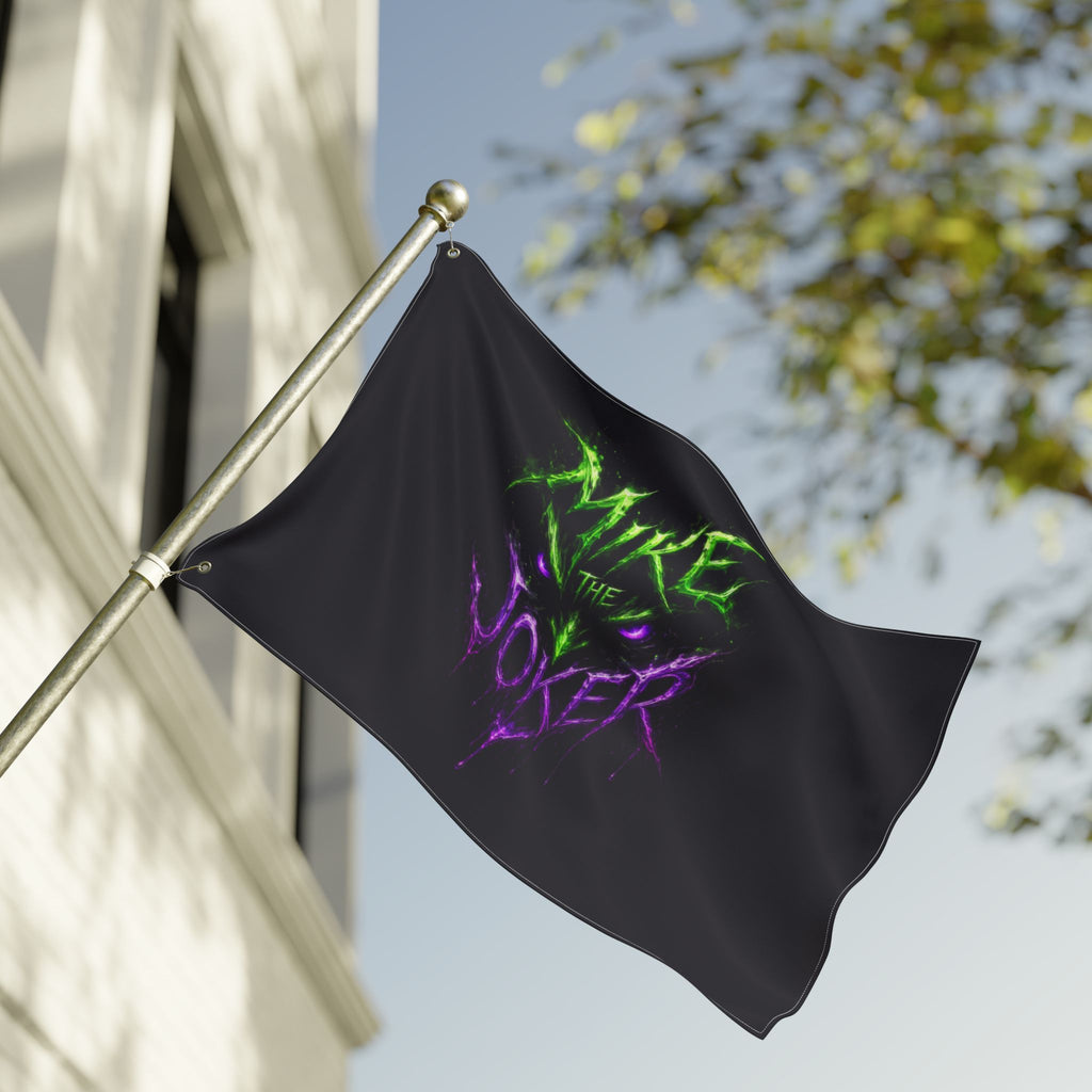 Double-Sided Flag – "Mike the Joker" Neon Horror Design
