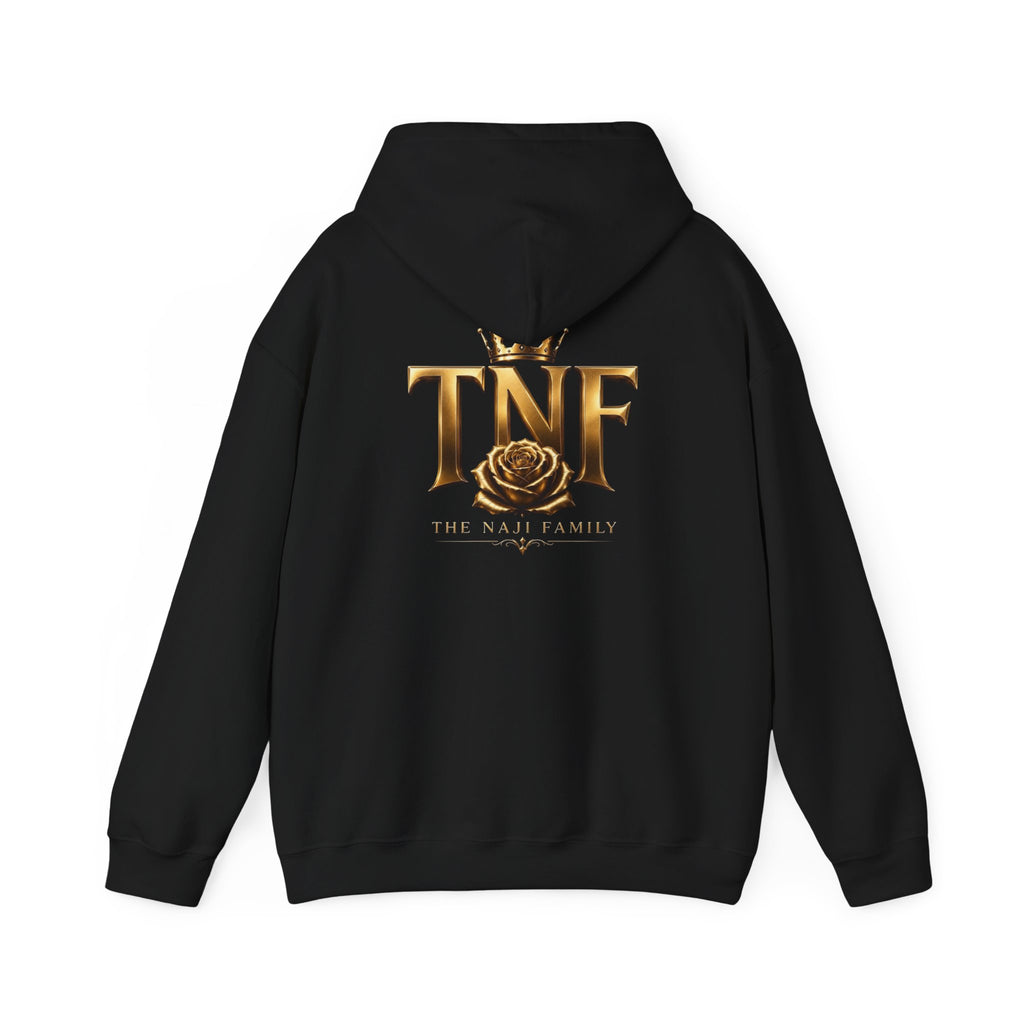 TNF Gold Rose Hoodie — Elegant Crown Logo Pullover