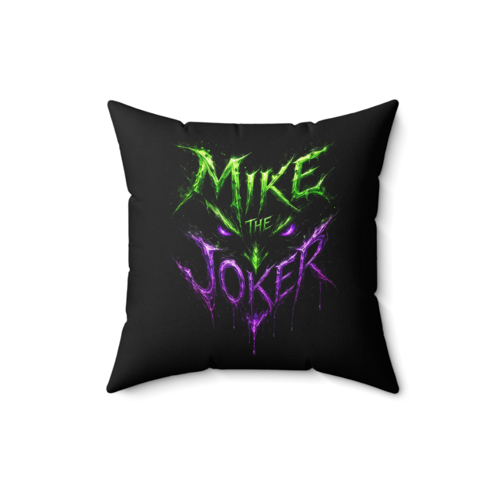Mike the Joker Neon Graphic Pillow - Spun Polyester Decorative Cushion