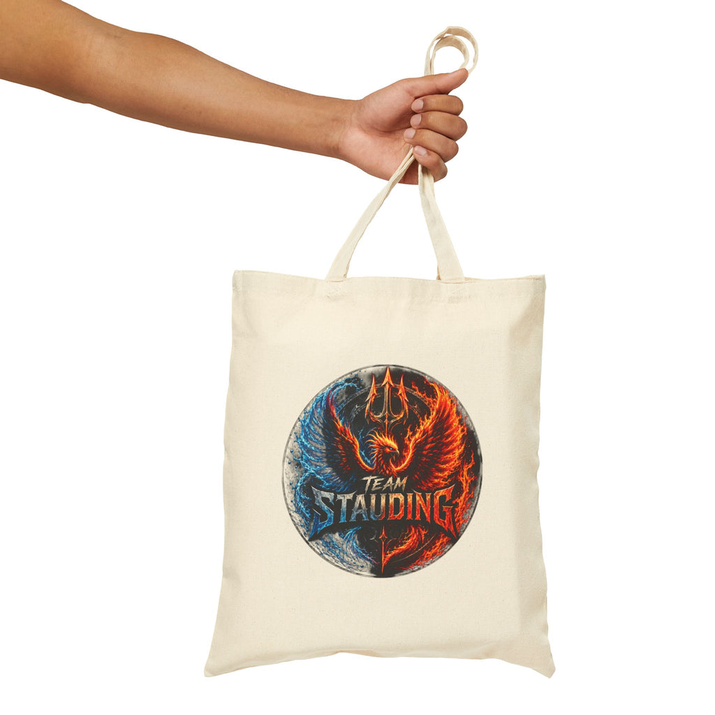 Tote Bag Team Stauding Phoenix & Trident Circle Design