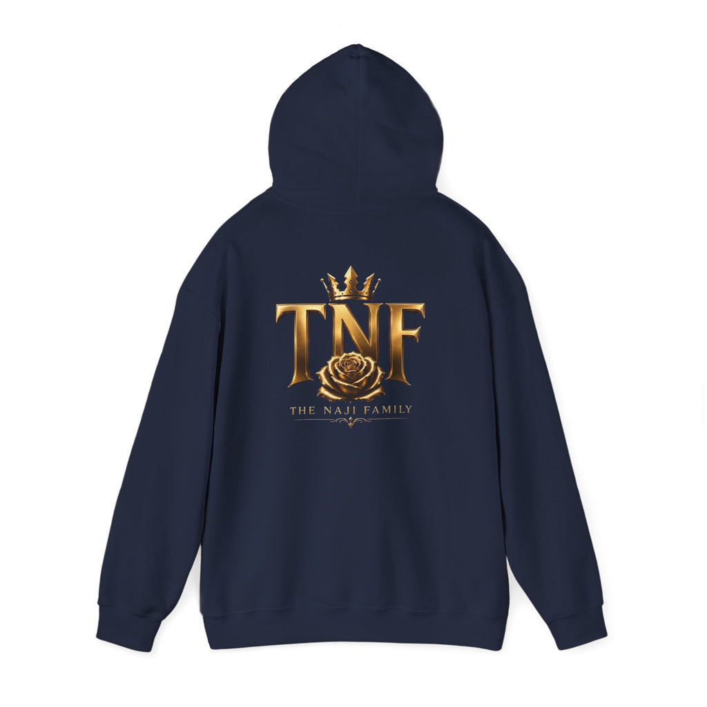 TNF Gold Rose Hoodie — Elegant Crown Logo Pullover