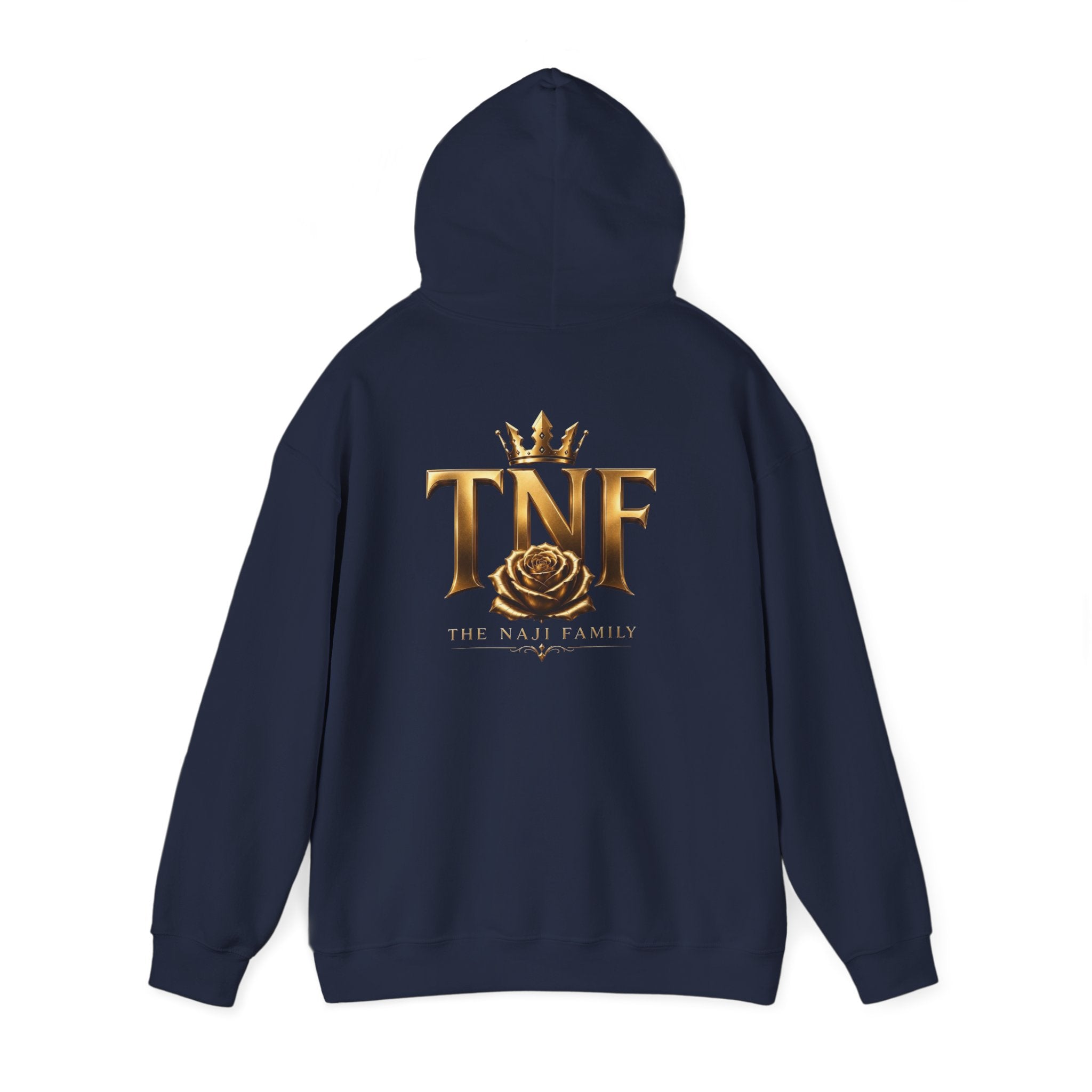 TNF Gold Rose Hoodie — Elegant Crown Logo Pullover