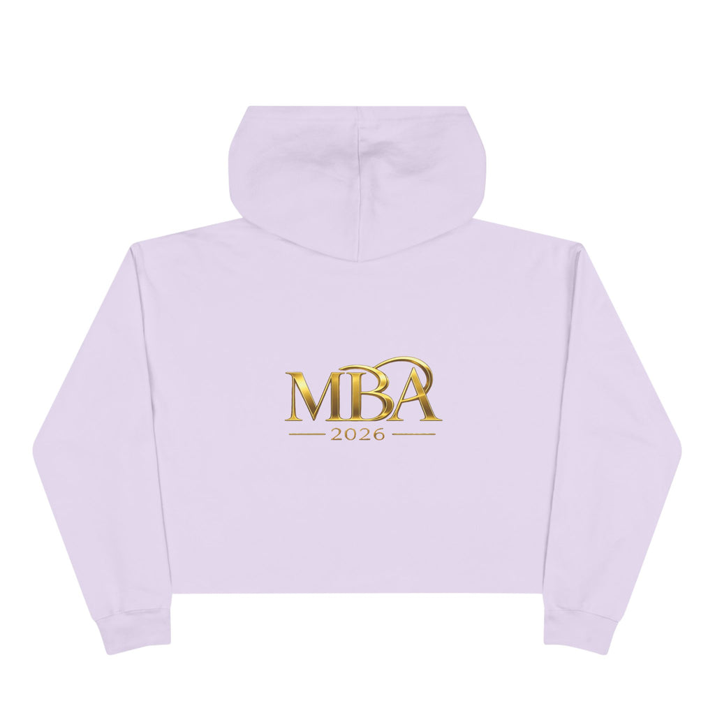 Cropped Hoodie — Gold 'MBA 2026' Minimal Logo