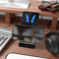 Acrylic Phone Stand with Blue Butterfly — Decorative Smartphone Display Holder