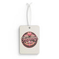 Car Air Freshener — Vintage Pink "Tonemoz" Heart Badge Scented Ornament