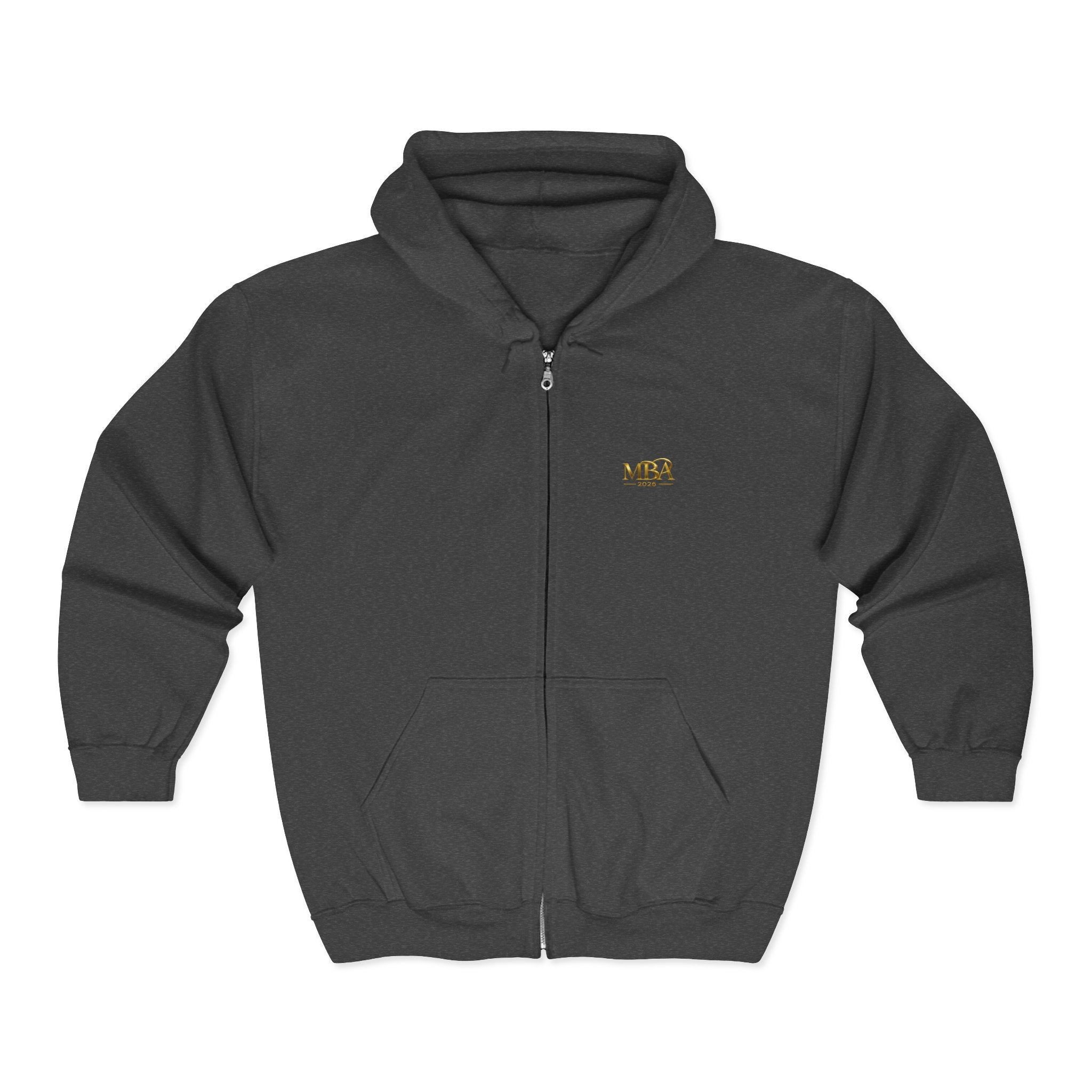 MBA 2026 Gold Logo Zip Hoodie