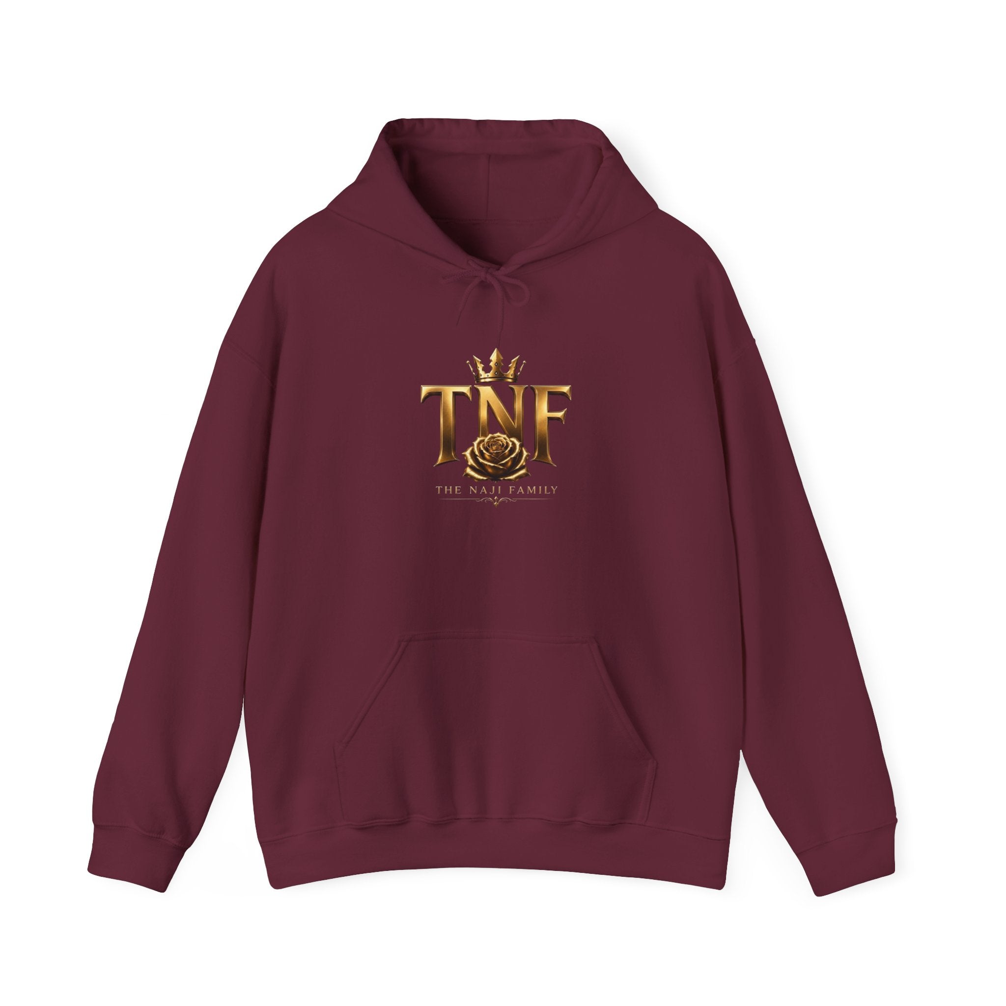 TNF Gold Rose Hoodie — Elegant Crown Logo Pullover