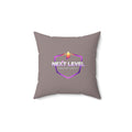 Next Level Creator Agency Logo Pillow — Spun Polyester Square Accent Pillow