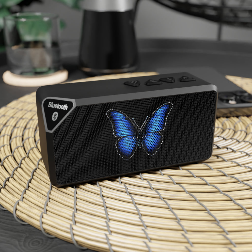 Blue Butterfly Bluetooth Speaker — Portable Wireless Speaker with LED Design