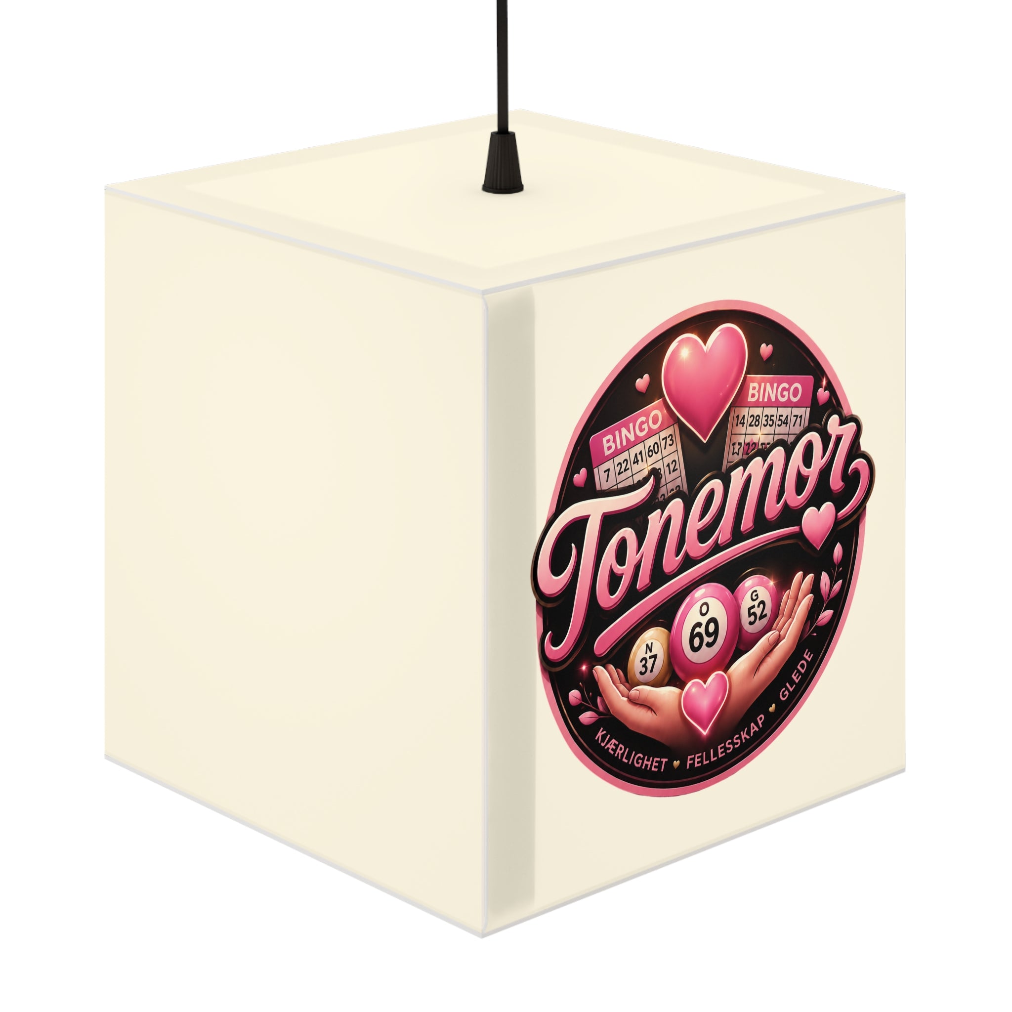 Light Cube Lamp — Tonemor Pink Bingo Heart Accent Lamp