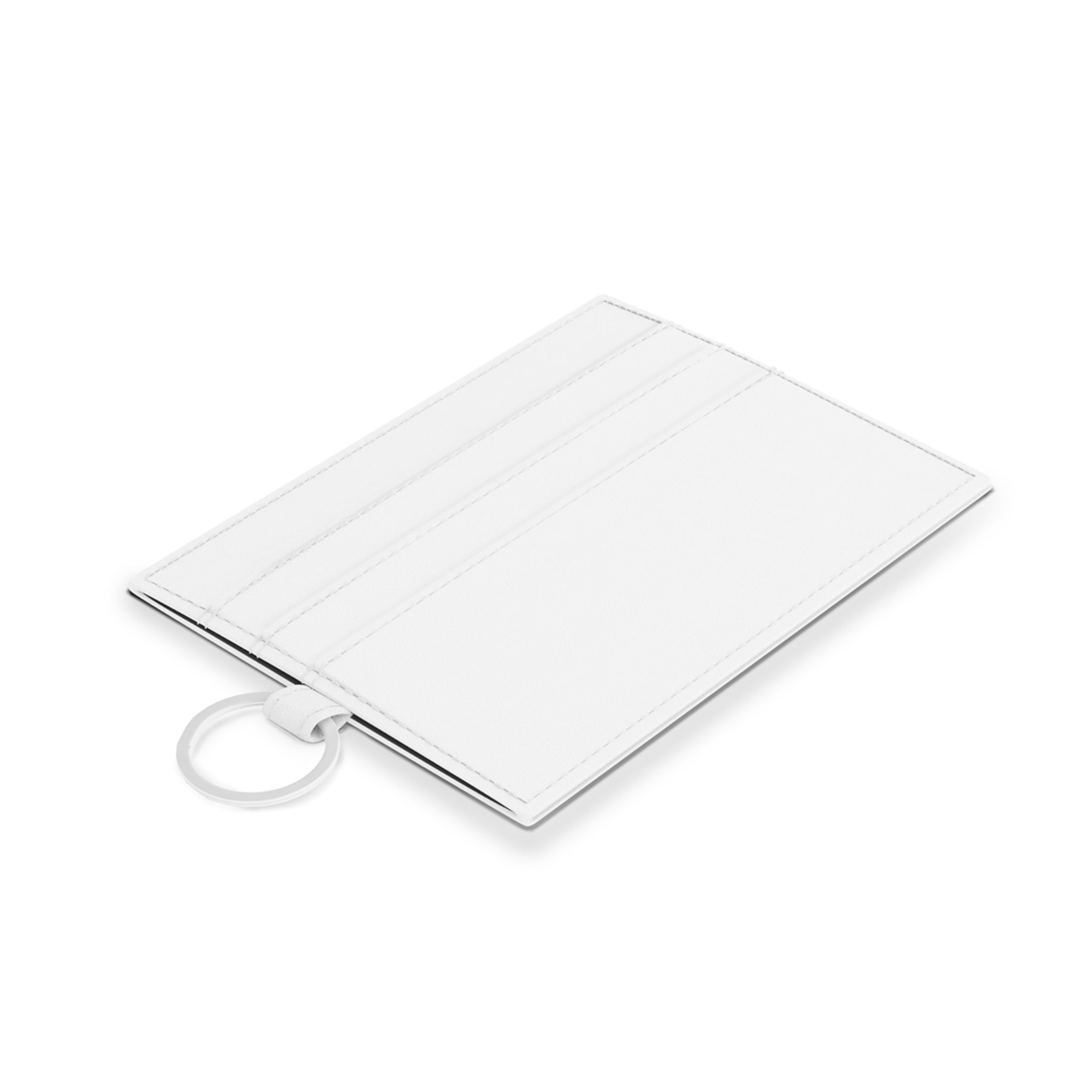 Saffiano Leather Card Holder — 'Crew Skum' Bear ID Wallet with Key Ring