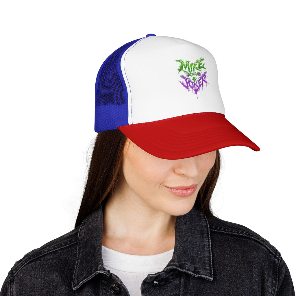 Trucker Hat with Neon Grunge Heart Logo
