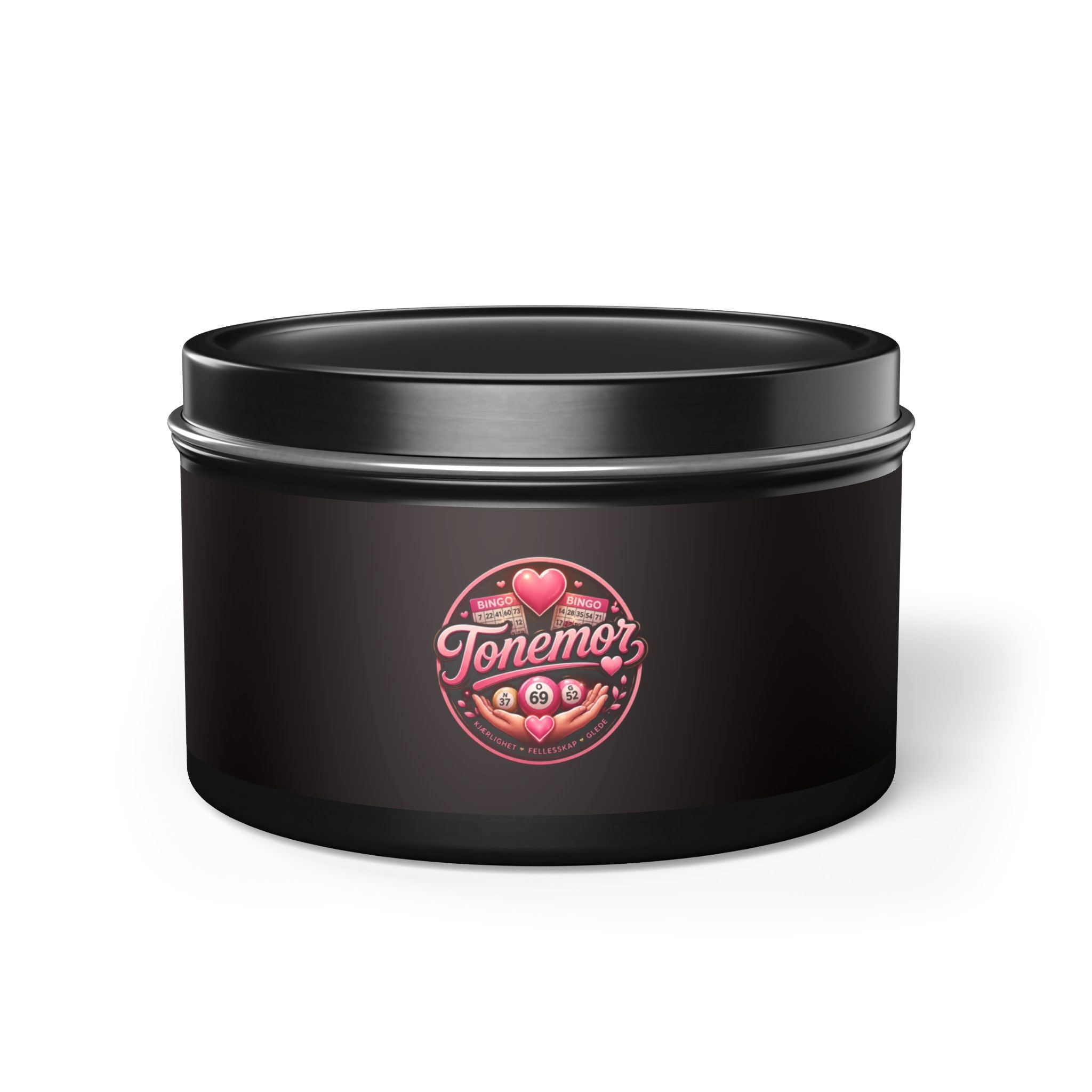 Black Tin Candle — Tonemo’s Romantic Rose Scented Travel Candle