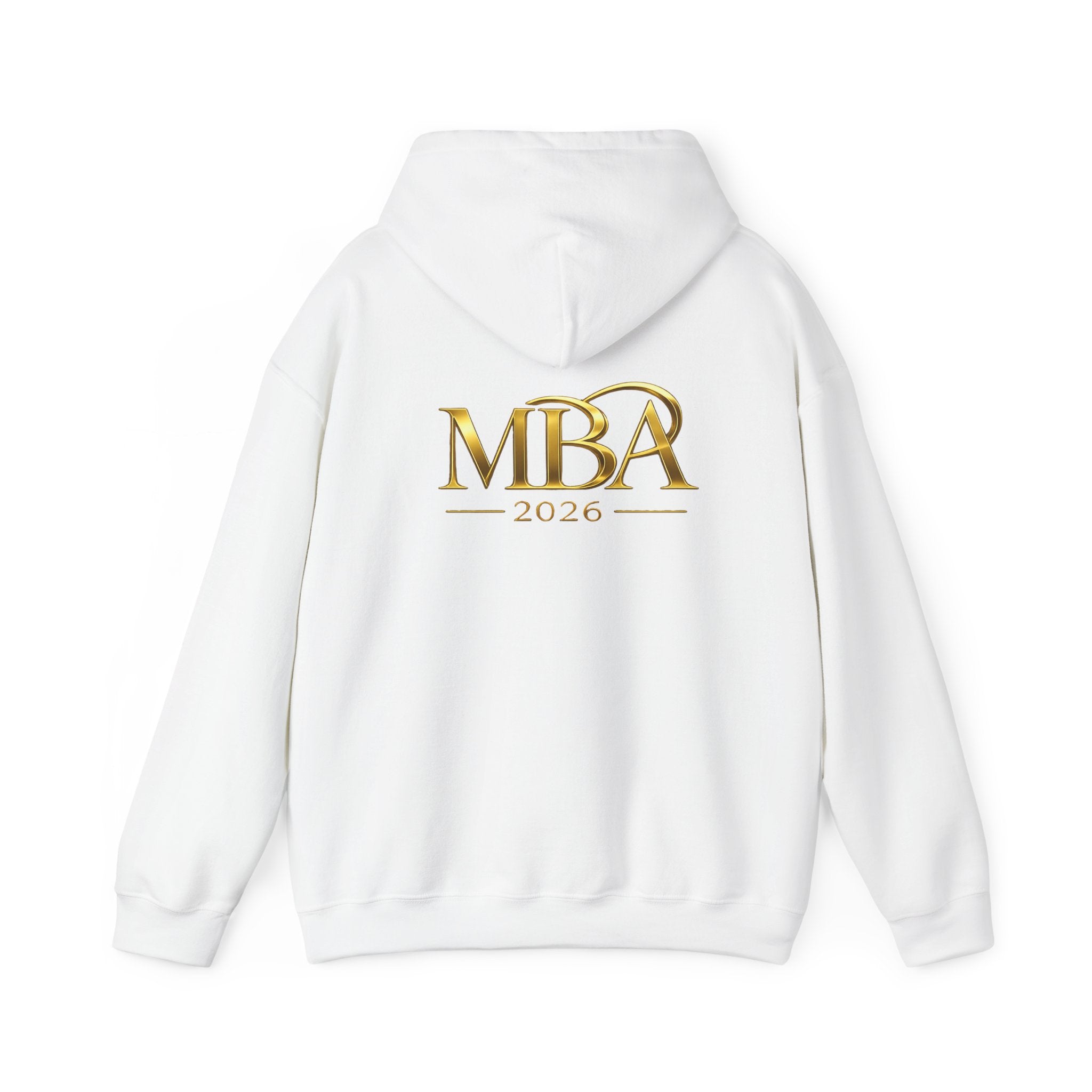 MBA 2026 Gold Logo Hoodie — Graduation/Alumni Commemorative Sweatshirt