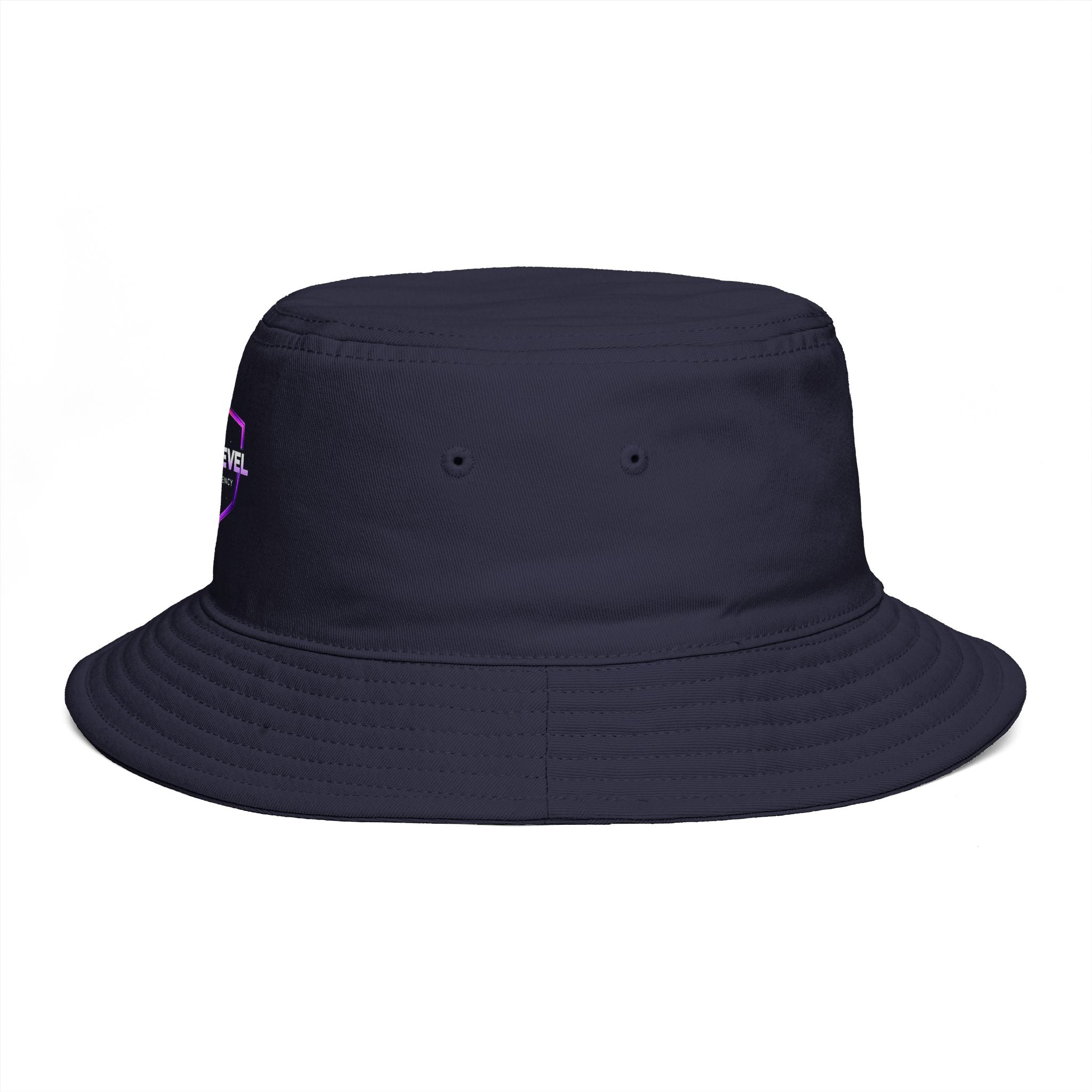 Next Level Creation Agency Brown Bucket Hat — Logo Embroidered Streetwear