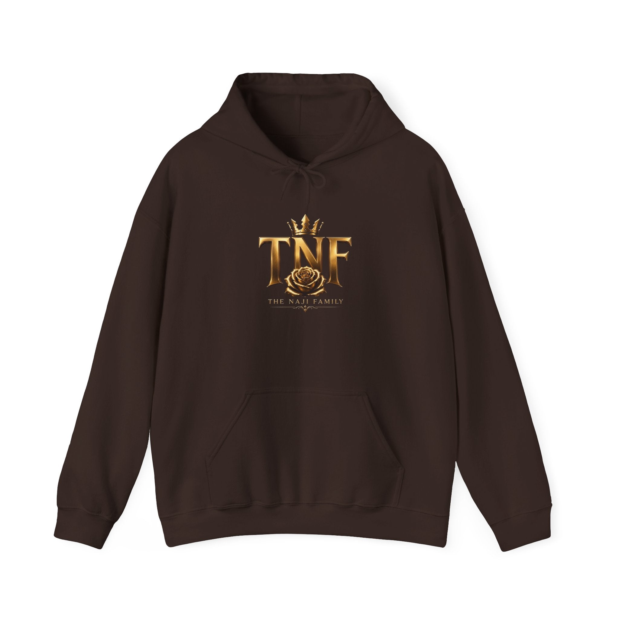 TNF Gold Rose Hoodie — Elegant Crown Logo Pullover
