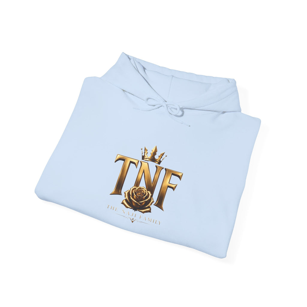 TNF Gold Rose Hoodie — Elegant Crown Logo Pullover