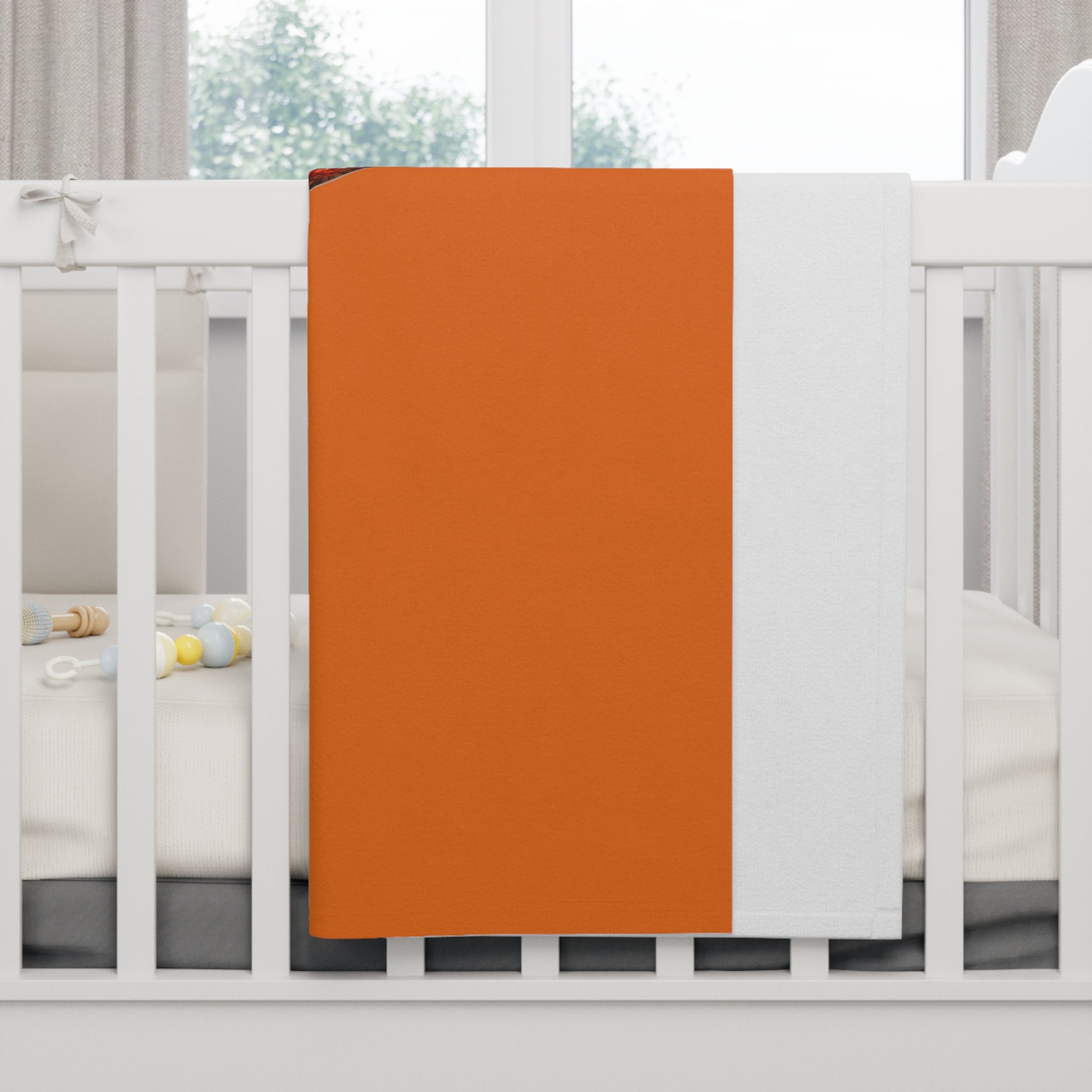 Team Stauding Phoenix Fleece Baby Blanket — Soft Orange Plush Swaddle