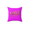 MBA 2026 Decorative Throw Pillow — Gold Lettering on Hot Pink